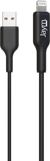 Jaym Usb To Lightning Mfi 2.4a 1m Data Sync Charge Cable Black