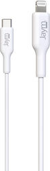 Jaym Usb-c Lightning Mfi Pd 3.0 3a 2m Charging Data Sync Cable White