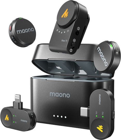 Maono WM650 A3 Σετ Ασύρματο Δυναμικό Μικρόφωνο Πέτου, Clip On Δημοσιογραφικό