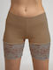 Damen Boxer mit Spitze Braun