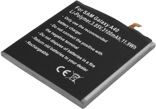Avizar Ersatzbatterie Galaxy A40 3,85V 3100mAh Li-Polymer Schwarz