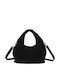 Gallantry Women's Fur Handbag Removable Shoulder Strap Black