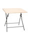 Square Table Kitchen Collapsible Wooden Beige 80x80x75cm