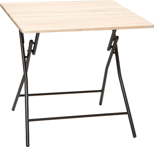 Simply Smart Masă Pătrată Pliabilă Din Lemn Pentru Bucătărie Bej 80x80x75 cm