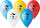 Printed Latex Balloon Mickey Mouse 27cm 12 Inches Colours Red White Yellow Blue Light Blue The Price Is For 1 Piece