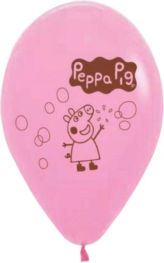 Πέππα Γουρουνάκι Τυπωμένο Latex Μπαλόνι 25 Pcs Περιλαμβάνονται 25 Τυπωμένα Μπαλόνια Μπαλονιού Ροζ #057 Μελανιού Καφέ Διαστάσεις Μπαλονιού 13"/33cm