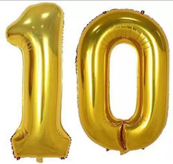Αριθμός 10 Χρυσό 100cm 2τμχ Αριθμός 10 Χρυσό 100cm 2τμχ