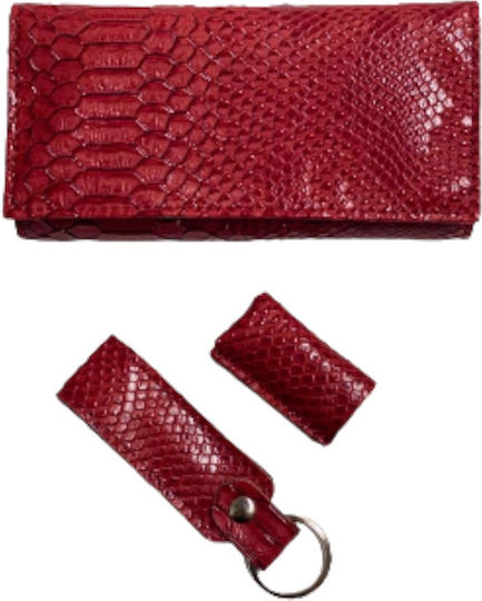 Dino Rossi Handmade Tobacco Pouch Set Snake Pattern Synthetic Black By Anna's Made In Greece
