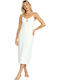 Crystal Clear Summer Midi Dress Salt Crystal