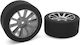 Team Corally Attack Foam Tires 1/10 GP Touring 37 Shore 26mm Front Carbon Rims 2 Pieces