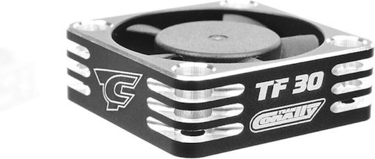 Team Corally Ultra Hochgeschwindigkeits-Kühlerlüfter Tf-30 W Bec Anschluss 30mm Farbe Schwarz Silber Team Corally
