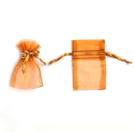 Kyriacou Fabric Pouch for Gift Brown 5x7.5cm. 10pcs