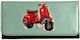Pera Leather Tobacco Pouch Handmade with Magnet Closure Vespa Black