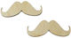 Holz Bart 7cm Set/5 Naturfarben