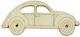 Wooden Car 7cm Set/5 Natural