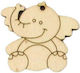 Elefant Din Lemn Set/6 5cm Natural