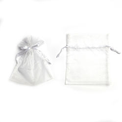 Πουγγί Οργάντζας Κορδελίτσα 14cm X 11.5cm Σετ 1...