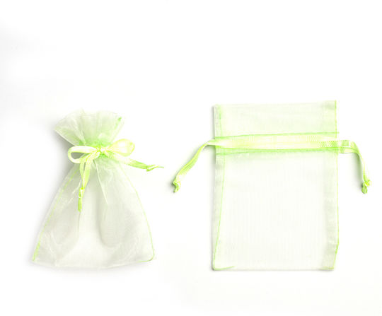 Poungí Organza Kordelitsa 10cm x 7,5cm Set 10τεμ Pouoxxxx-100075 Grünes