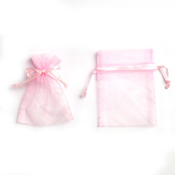 Πουγγί Οργάντζας Κορδελίτσα 14cm X 11.5cm Σετ 1...