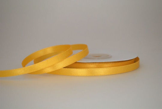 Satin Double Face Yellow Ribbon 6mm