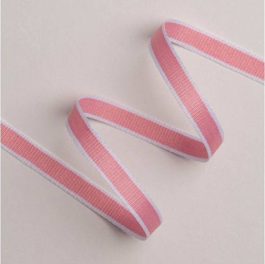 Kyriacou Κορδέλα Ριγέ Δίχρωμη 10mmx20m Light Pink White Rl102013-x10x20-2001xx