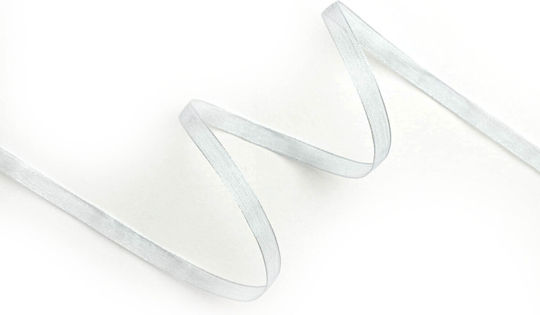 Organza Ribbon Soft Thin Edge 7mm 50m Orgxxxxx-xx7x50 Silver