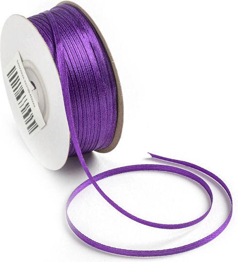 Satin Double Face Ribbon 3mm 100m Sanxxxx-xx3100 Purple