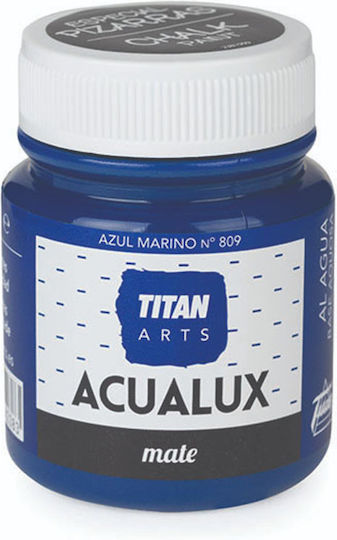 Aqualux Titan Arts Satin Water-Based Paint & Crafts 75ml Navy Blue No809