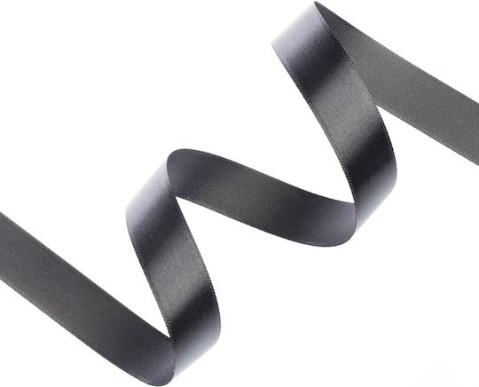 Satin Single Face Ribbon Organza 15mm 100m Gray