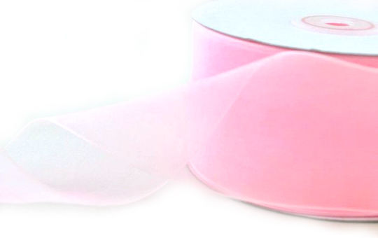 Organza-Band Soft Dünn Kante 50mm 50m Orgxxxxx-xx50x50 Rosa