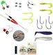 Fishing Set 20 Pcs Hooks Line Floats & Baits Lst Fhishing