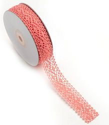 Lace Ribbon Knitted 22mm 10m Lacxxxxx-x22x10 Coral
