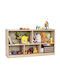 Kids Wooden Bookcase Beige 111x30x61.5cm