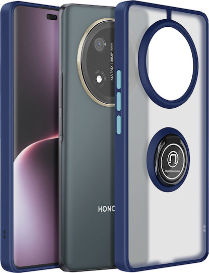 Avizar Handyhülle Honor Magic 7 Lite Metallischer Ring Video Unterstützung Blau