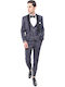 Fragosto Tuxedo Detachable Lapel Slim Fit 760 4 104 004 Blue