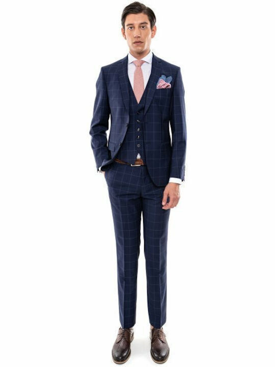 Fragosto Κοστούμι Σειράς Zignone Smi 2575 001 Blue Check