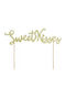 Hochzeitstorten-Topper Gold Glitzer Sweet Kisses
