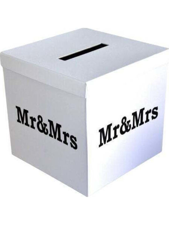 Wish Box Paper 22x22x22cm Mr & Mrs White