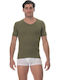 Tricou De Corp Pentru Bărbați Konto Mânecă Scurtă V Echipată Liniată Lido Underwear Color Camuflaj 100% Bumbac