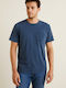 Luciano Faketti T-Shirt Luciano Faketti In Fashion Cotton With Pocket Short Sleeve Blue