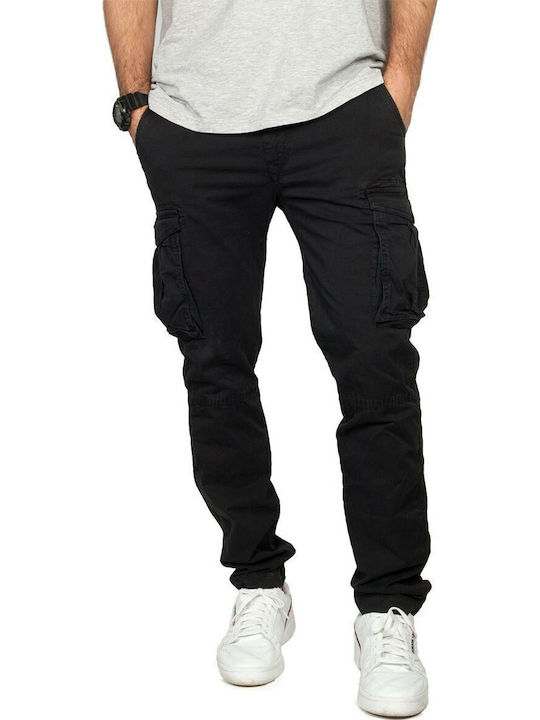 Scinn Cargo Παντελόνι Regular Tapered Pilot 122 Μαύρο Ανδρικό 122-98p-sp165-blk