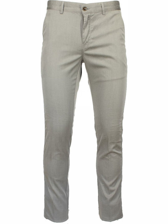 New York Tailors Ανδρικο Παντελονι Chinos Slim Ανοιχτο Γκρι Tara-grey
