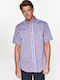Redgreen Short Sleeve Checked Blue Shirt