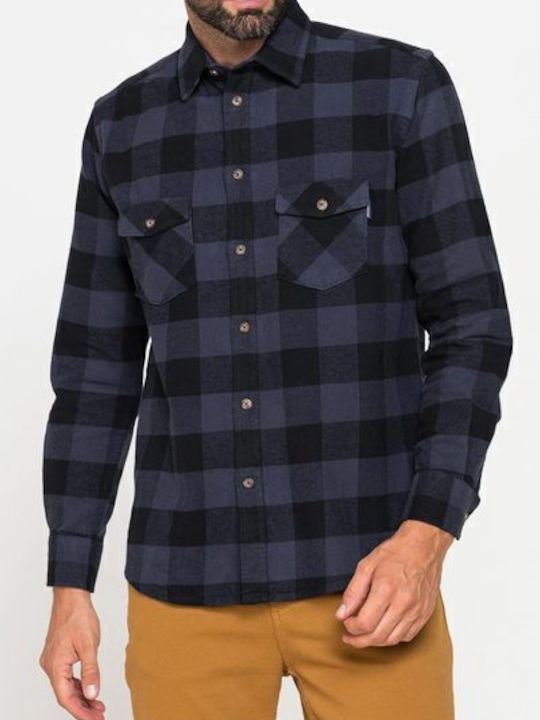 Cămașă Flanelă Carou Carrera Albastru Negru 214b-1288x