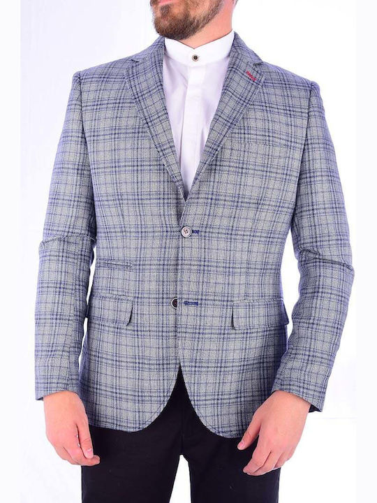 Alter Ego Σακακι Καρο S8602 901.grey Navy