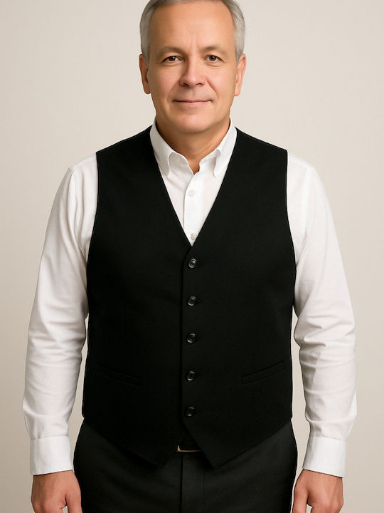 Luciano Faketti Γιλέκο Luciano Faketti Ελ Κατασκευής Μαυρο