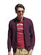 Men's Burgundy Zipper Jacket Code Dem94