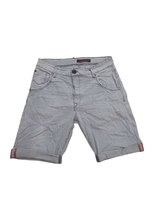 Pantaloni Scurți Denim Deteriorați Db31d Gri Gri