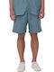 Né En Août Linen Blend Shorts Tuck In Light Blue Λινό Ανοιχτό Μπλε Σορτσάκι