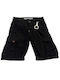 Мъжка Бермуда Cargo Damaged Jeans Rs2b Черно
